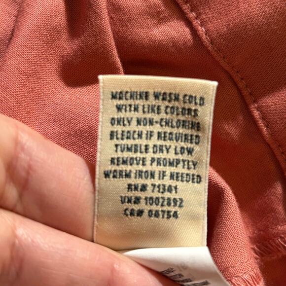 LL Bean Jacket Women Large Old Rose Zip/Snap Front Pocket Classic‎ Chore Utility - Picture 5 of 12